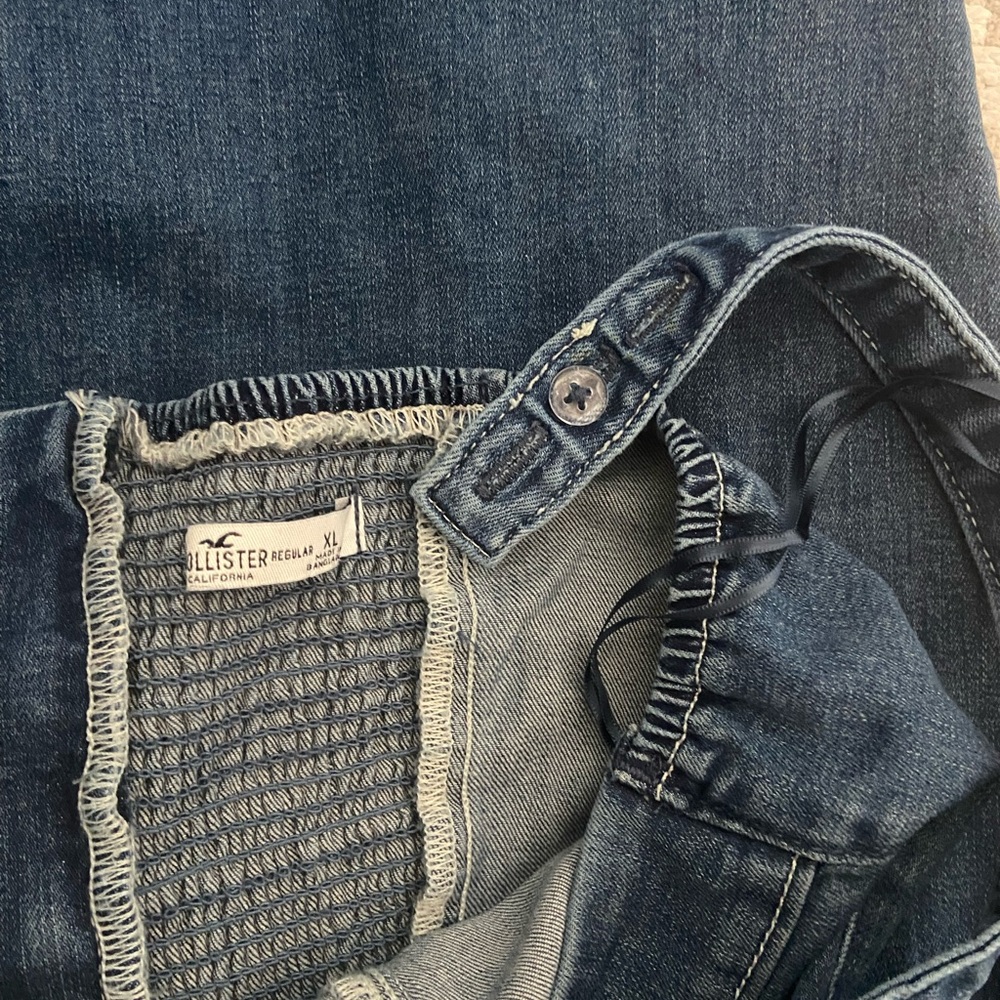 Hollister Blue Denim Jumpsuit Flared - Picture 12 of 12